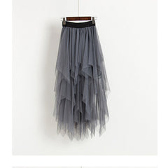 High Waist Mesh Skirt Fairy Tide Skirt