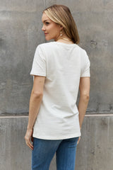 Simply Love USA Star Stripe Eagle Graphic Cotton Tee