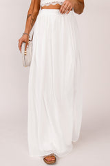 Elastic WaistbSplit Maxi Skirt