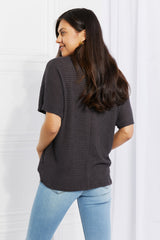 Pull jacquard à trou de serrure Zenana, taille réelle, gris