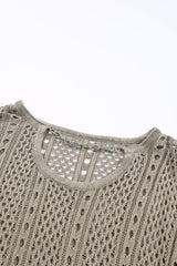 Pullover mit Lochmuster und Kettendetail