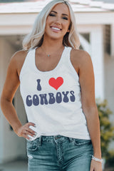 Racerback-Tanktop mit Grafik und Rundhalsausschnitt