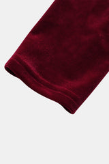 Velvet Surplice A-Line Dress