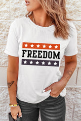 T-shirt graphique à manches resserrées FREEDOM
