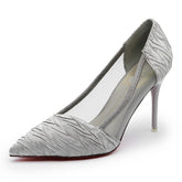 Escarpins à talons aiguilles pointus en maille Source pour femmes