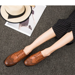Beautiful Durable Women's Retro Flat Bottom