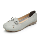 Chaussures confortables à fond plat en cuir de vachette, gracieuses et charmantes