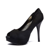 White And Fine High Shallow Mouth Heels