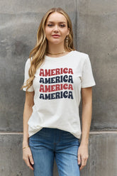 Simply Love AMERICA Baumwoll-T-Shirt mit Grafik