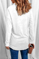 V-Neck Dropped Shoulder Top