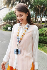 Schlüsselanhänger mit Blumen-Lanyard