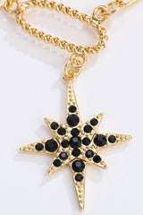 Star Moon Rhinestone Alloy Necklace