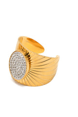 Wide BStainless Steel Open Ring