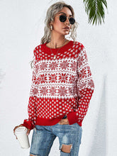 Pullover mit Raglanärmeln und Schneeflocken-Print