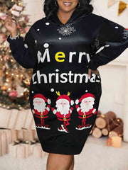 Robe à capuche grande taille MERRY CHRISTMAS