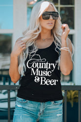 COUNTRY MUSIC & BEER Grafik Tank