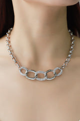 Rhinestone Chunky Chain Choker Necklace