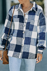Plaid Brushed Button-Up Shacket