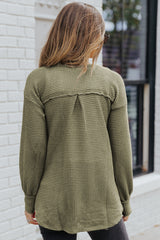 Haut-bas cranté en tricot gaufré