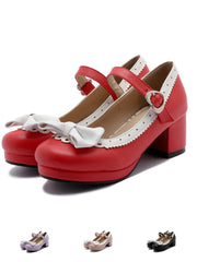 Retro Schleife rutschfeste High Heels