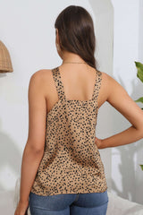 Haut torsadé imprimé sans manches