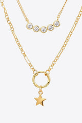 Zircon Star Pendant Necklace