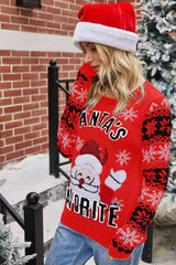Pull col rond PRÉFÉRÉ DU PÈRE NOËL