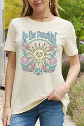 Simply Love BE THE SUNSHINE Grafik-Baumwoll-T-Shirt