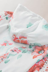 Hoodie mit Kordelzug und floralem Spitzenbesatz