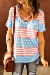 Stars Stripes Crisscross Tee