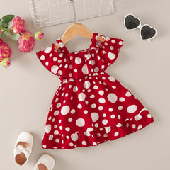 Robe imprimée à volants et ourlet à volants