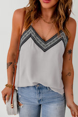 Camisole dos nageur à bordure contrastante