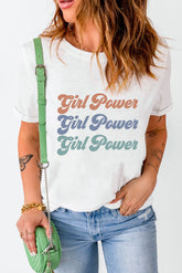 T-shirt col rond graphique GIRL POWER