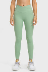 Yoga-Leggings mit V-Taille und Taschen