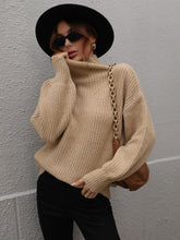 Pullover mit Rippstrick und Ballonärmeln