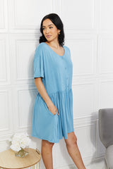 Robe évasée boutonnée Yelete pleine taille Oh Sweet