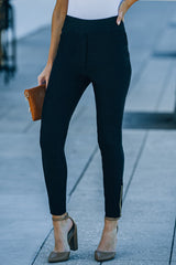 Knöchelhohe Skinny-Hose mit Reißverschluss
