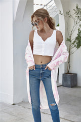 Cardigan long ouvert sur le devant tie-dye