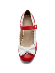 Retro Schleife rutschfeste High Heels