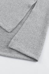 Drawstring Detail High-Low Hem Hoodie