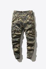 Camouflage Drawstring Waist Joggers