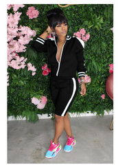 off-Shoulder Sports Two-Piece Suit