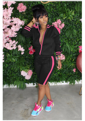 off-Shoulder Sports Two-Piece Suit