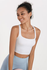 Kurzes Sport-Camisole mit überkreuztem Rücken