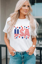 USA Star Stripe Graphic Tee
