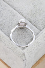 Opal 925 Sterling Silber Halo Ring