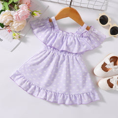 Robe imprimée à volants et ourlet à volants