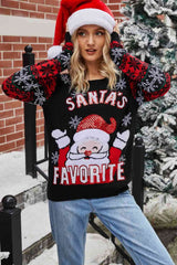 Pull col rond PRÉFÉRÉ DU PÈRE NOËL