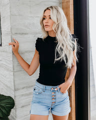 round Neck Street Stitching Vest Solid Color Slim Fit Pleated Thread Pullover