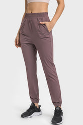 Yoga-Jogginghose mit elastischer Taille und Taschen